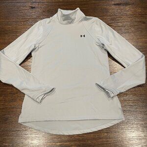 Under Armour Sz XS Gray Top Fitted ColdGear Long Sleeve Slim Stretch Performance